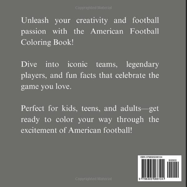 American Football Coloring Book